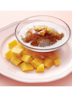 Mango Sago Pudding with Gula Melaka